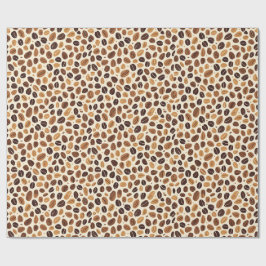 Papel De Regalo Tonos de Tostado de Café Cálido Patrón Perfecto