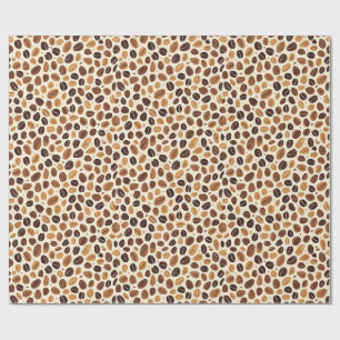 Papel De Regalo Tonos de Tostado de Café Cálido Patrón Perfecto