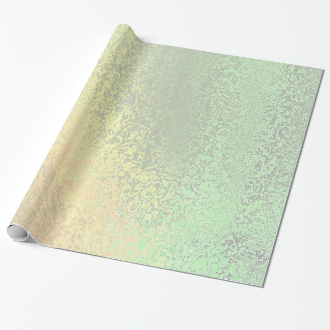 Papel De Regalo Tonos otoñales de envuelto verde y Boda amarillo (Desenrollado)