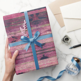 Papel De Regalo Tonos rosa Coloridos De Madera Rústica