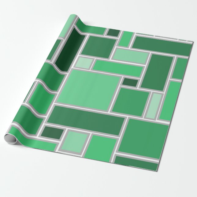 Papel De Regalo Tonos verdes (Desenrollado)