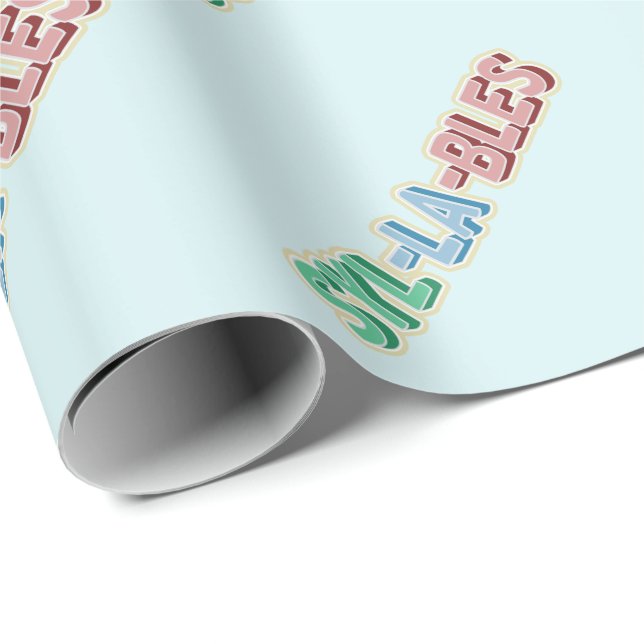 Papel De Regalo Topografía de sílabas (Esquina del rollo)