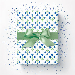 Papel De Regalo Topsy Tulip en Azul y Verde