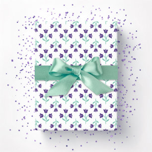 Papel De Regalo Topsy Tulip en Púrpura y Turquesa