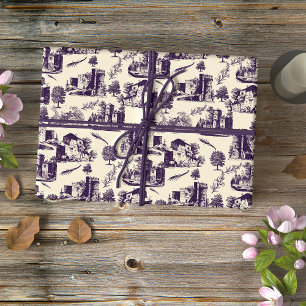 Papel De Regalo Toque De Paisaje De Eggplant