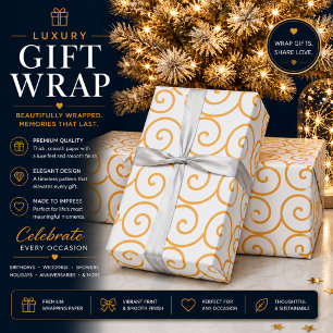 Papel de Regalo Torbellino Dorado