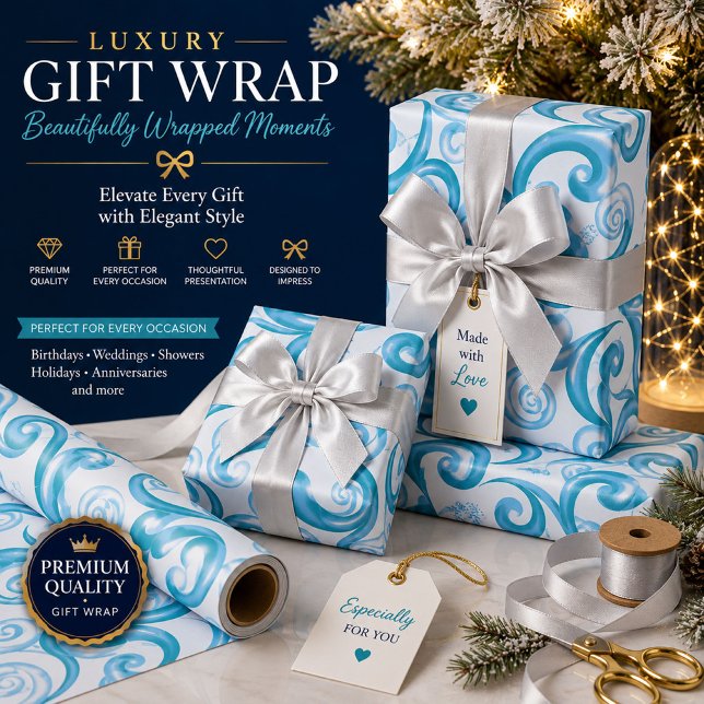 Papel de regalo Torbellino Turquesa (Subido por el creador)