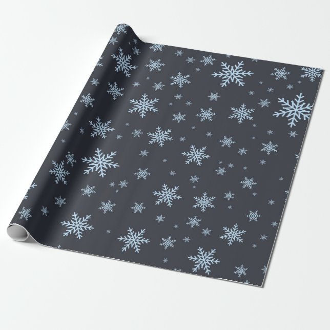 Papel De Regalo Tormenta de nieve de noche (Desenrollado)