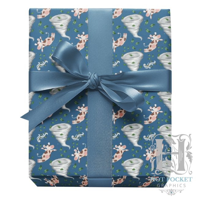 Papel De Regalo Tornado Wrapping Paper in Blue (Subido por el creador)