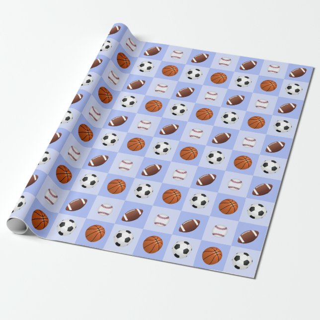 Papel De Regalo Torneo de Ball Deportivo Cumpleaños (Desenrollado)