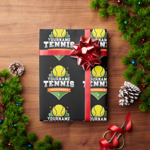Papel De Regalo Torneo Personalizado de NOMBRE para Jugador de Ten