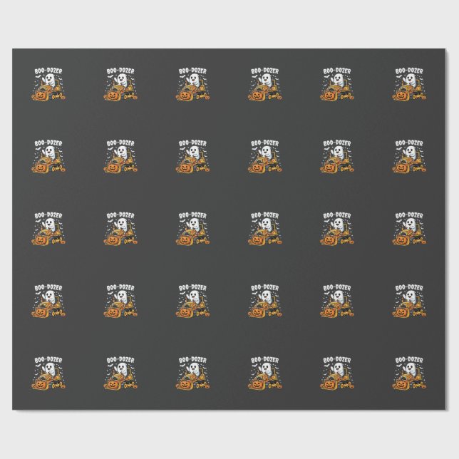 Papel De Regalo Toro Dozer Fantasma de Halloween_1 (Superficie plana)
