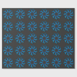 Papel De Regalo Toro metálico azul Knot