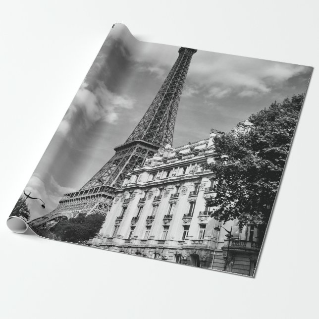 PAPEL DE REGALO TORRE EIFFEL EN PARÍS, FRANCIA (Desenrollado)