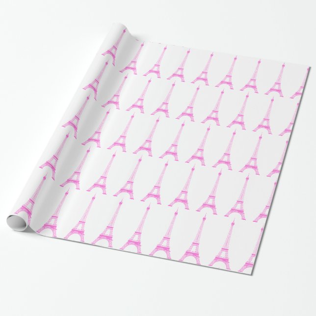 Papel De Regalo Torre Eiffel Personalizada París (Desenrollado)