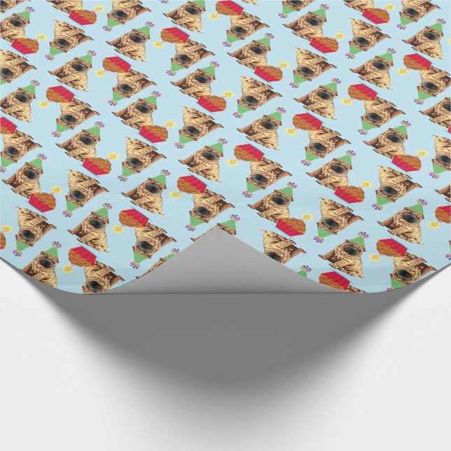 Papel De Regalo Torta de cumpleaños Shar-Pei chino (Esquina)