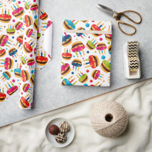 Papel De Regalo Tortas de Cumpleaños