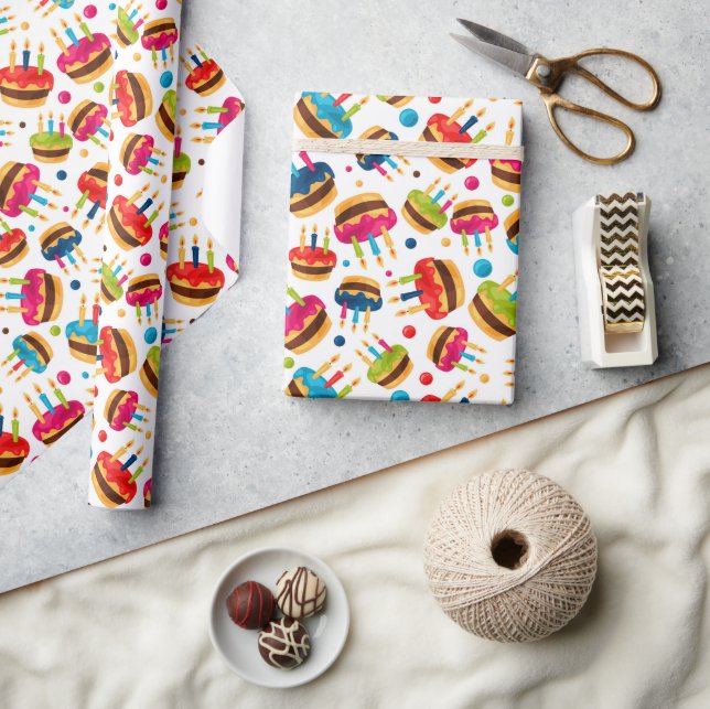 Papel De Regalo Tortas de Cumpleaños (Artesanía)