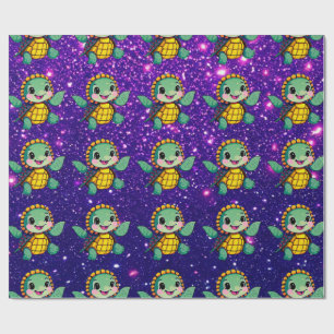Papel De Regalo Tortuga Adorable Lindo Encantador Temático Inspira
