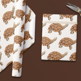 Papel De Regalo Tortuga de Cute Brown