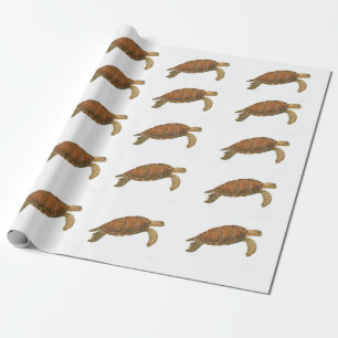 Papel De Regalo Tortuga de mar verde