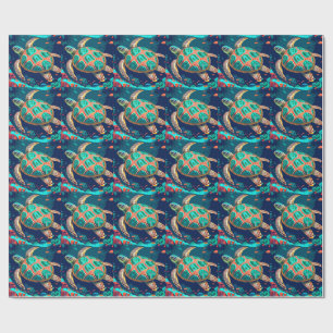 Papel De Regalo Tortuga de marea tribal