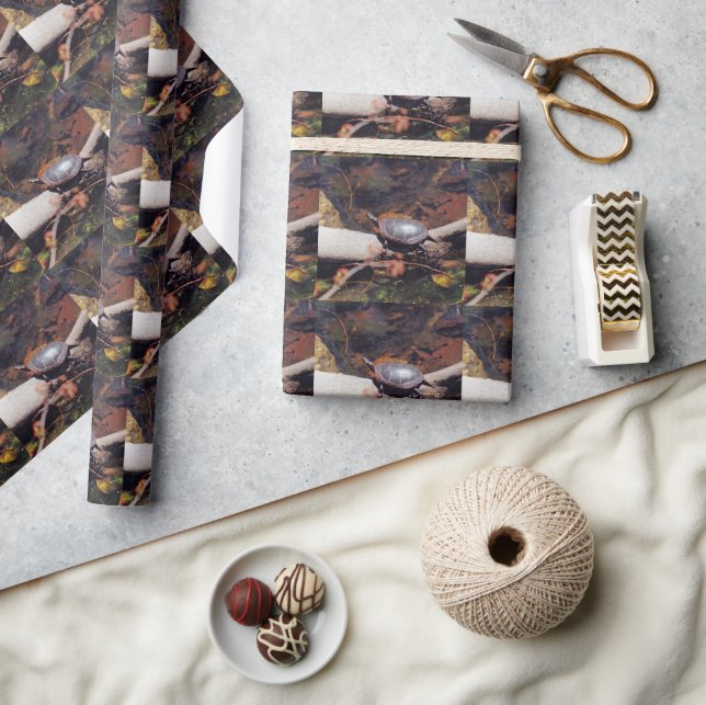 Papel De Regalo Tortuga feliz (Artesanía)