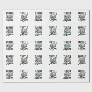 Papel De Regalo Tortuga Mamá Diseño Vectorial de Grabado Vintage_1