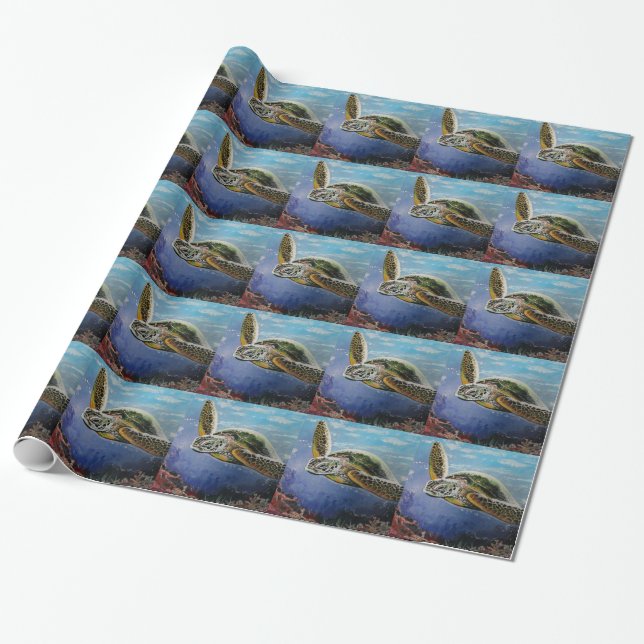 Papel De Regalo Tortuga marina (Desenrollado)