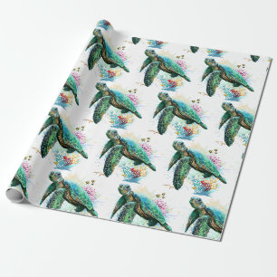 Papel De Regalo Tortuga marina bajo el agua Estilo
