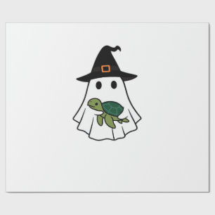 Papel De Regalo Tortuga marina sombrero de bruja fantasma de Hallo