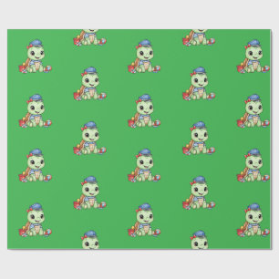 Papel De Regalo Tortuga Pequeña Linda