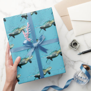 Papel De Regalo Tortugas marinas en el agua