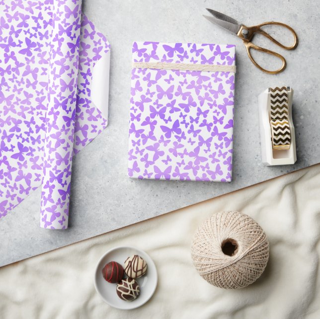 Papel De Regalo Toss de mariposa (Lavender) (Artesanía)