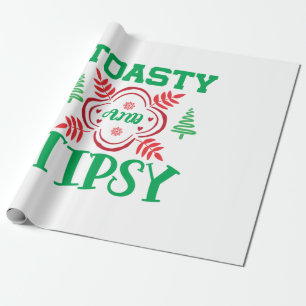 Papel De Regalo Tostada De Arte De Navidad Y Tipsy