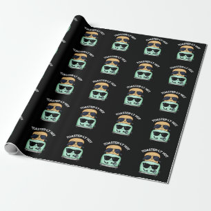 Papel De Regalo Tostadora Funny Toastre Pun Dark BG