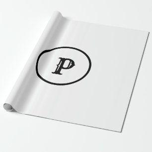 Papel De Regalo Tote DE ESTILO MÍNIMO MODERNO MONOGRAM ELEGANTE SE