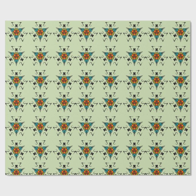 Papel De Regalo Totem Tribal Zen" (Superficie plana)
