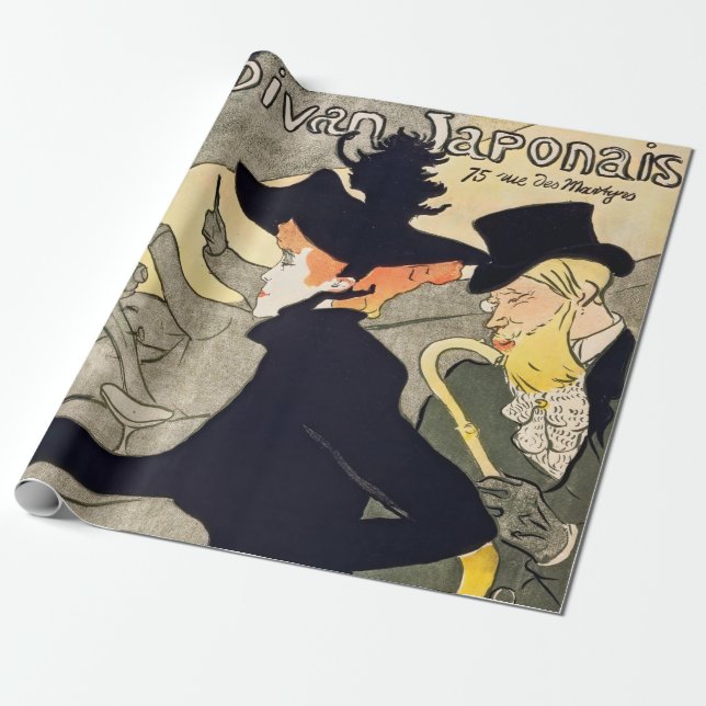 Papel De Regalo Toulouse-Lautrec - Divan Japonais (Desenrollado)