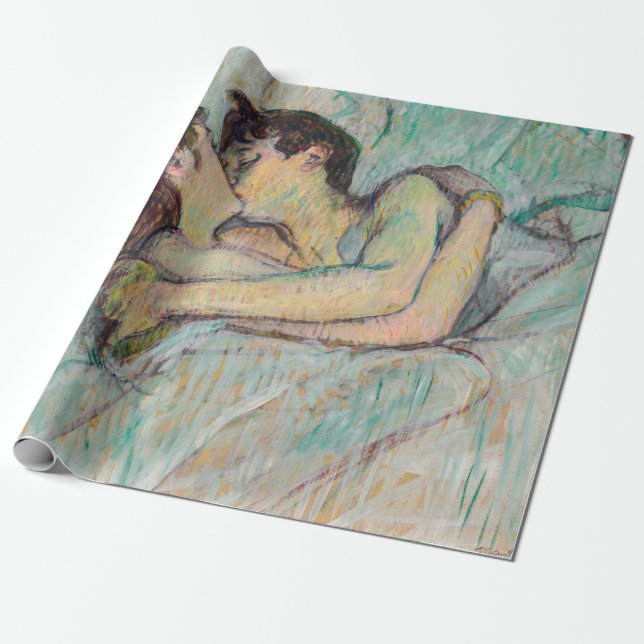 Papel De Regalo Toulouse-Lautrec - En La Cama, El Beso (Desenrollado)
