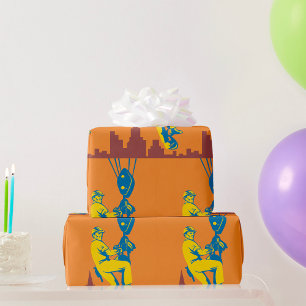 Papel De Regalo Trabajador de construcción hospedado