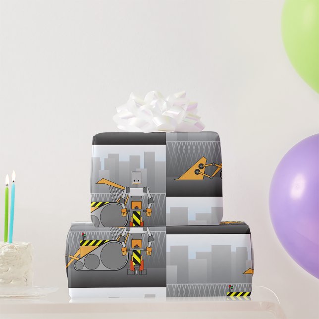 Papel De Regalo Trabajador de Construcción Robot (Subido por el creador)