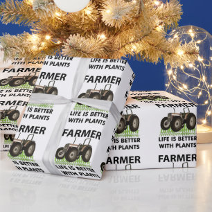 Papel De Regalo Tractor Agrícola Campo Agricultor