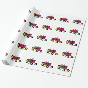 Papel De Regalo Tractor clásico