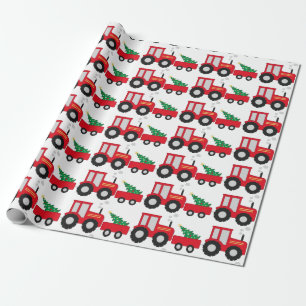 Papel De Regalo Tractor de Navidades