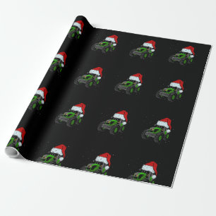 Papel De Regalo Tractor Santa Hat Navidades Farmer Family Funny Fa