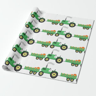 Papel De Regalo Tractor y vagón