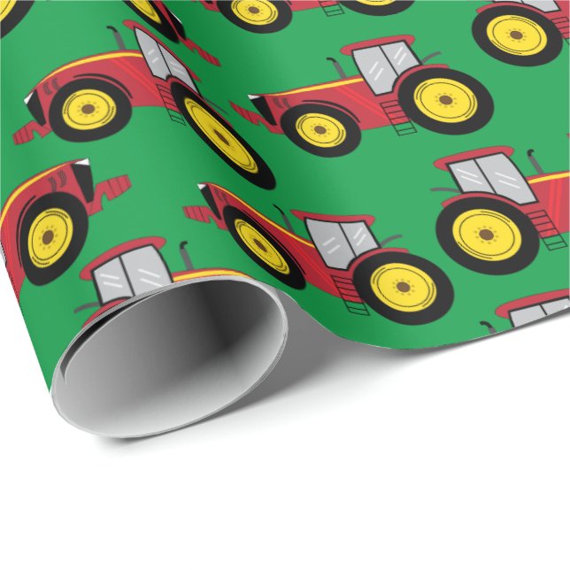 Papel De Regalo Tractores rurales agrícolas (Esquina del rollo)