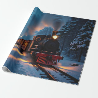 Papel De Regalo Traditional Christmas Steam Train Winter Landscape
