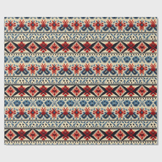 Papel De Regalo Traditional Folk Embroidery Stripe  Pattern